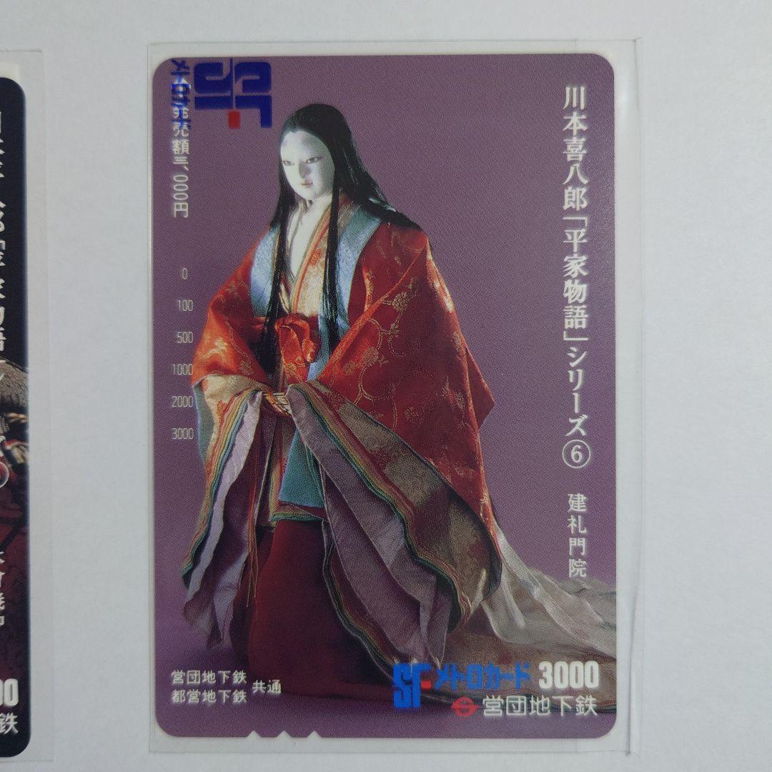 未使用メトロ旧プリペイドカード　川本喜八郎「平家物語」シリーズ ①〜⑥セット