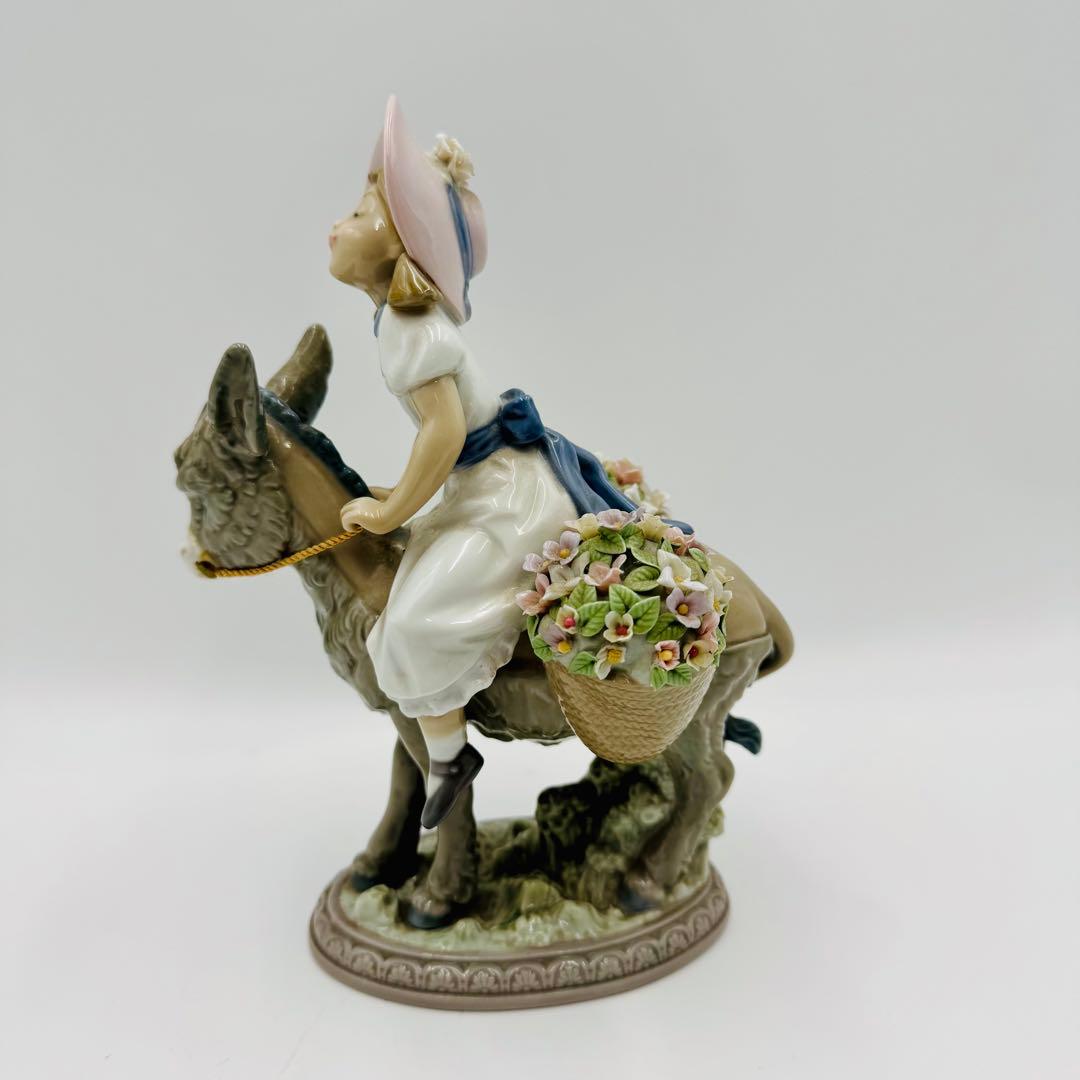【リアドロLladro フィギュリン　少女とロバ】置物　インテリア　アンティーク