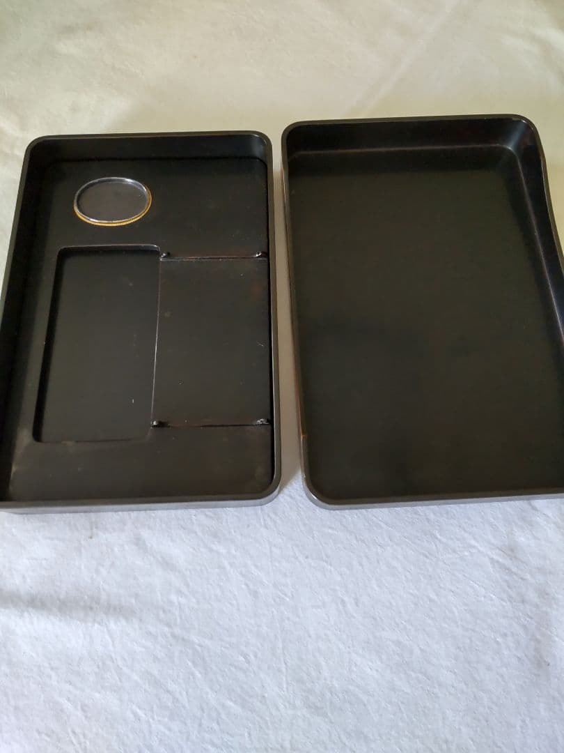 艶消し古漆塗り硯箱