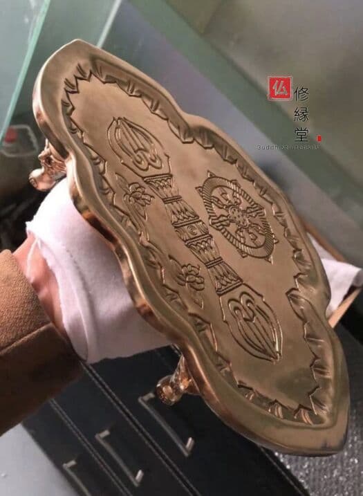 密教法具 真言宗 法器 （大）金剛盤 真鍮製