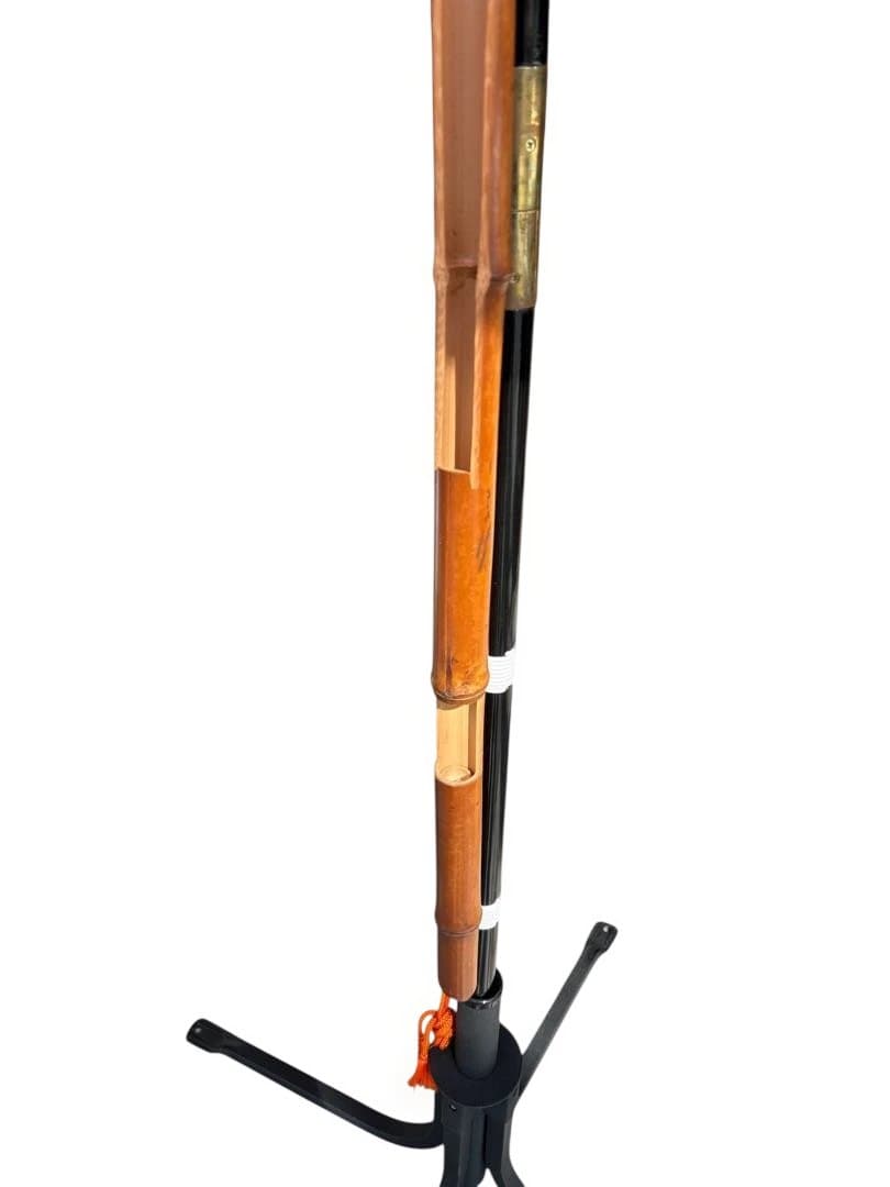 【中古品】野点傘（3尺5寸）　傘立　竹スイハツ（歌花筒）