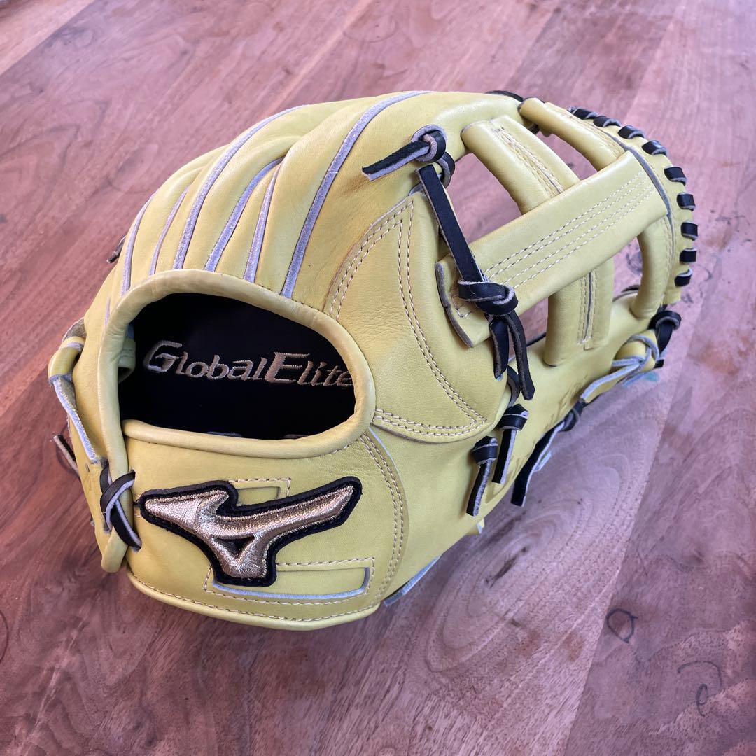 ミズノGlobal Elite 硬式野球用グローブ 内野手用湯もみ型付け済