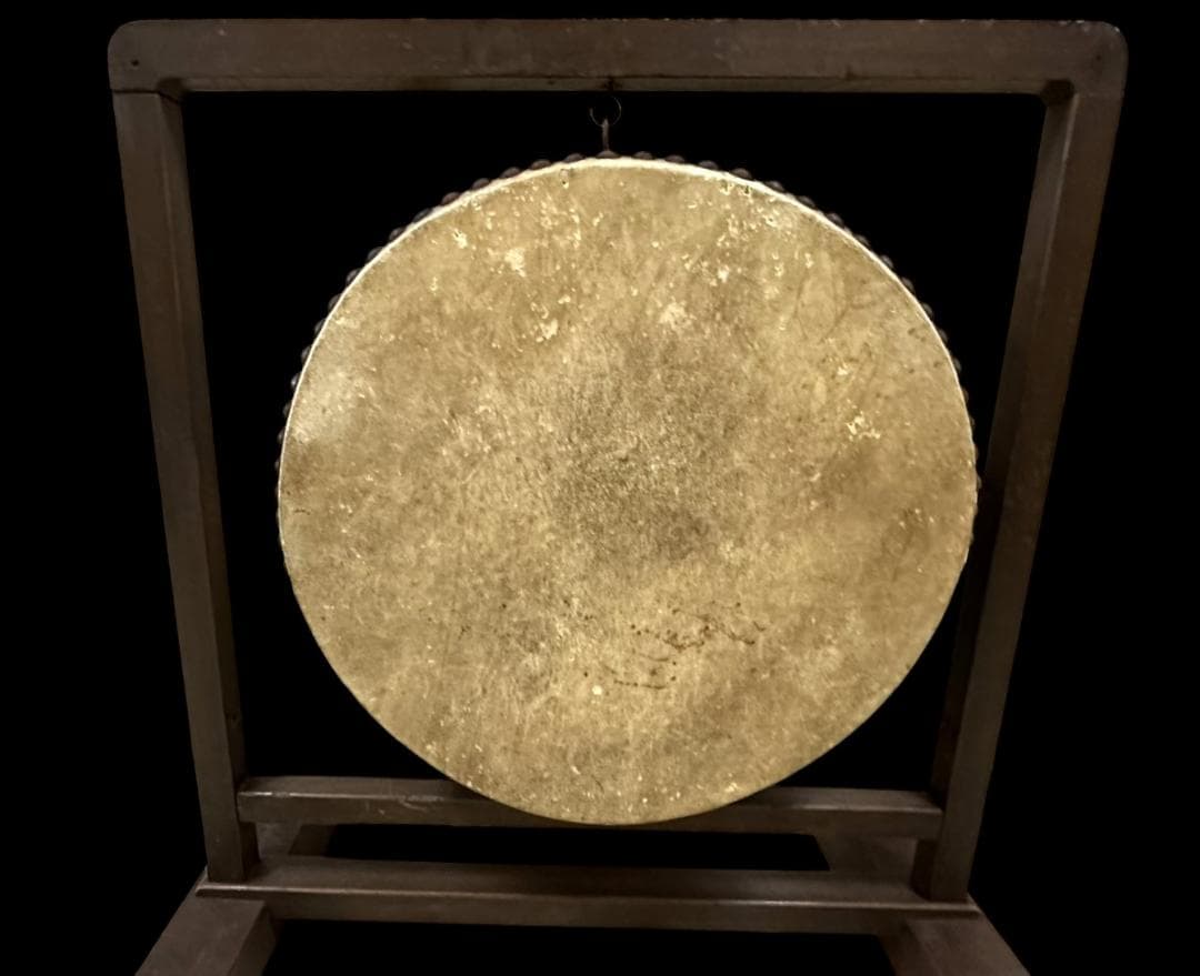 時代物 江戸期 和太鼓 吊り太鼓 太鼓 和楽器 寺社もの 骨董 古玩 バチつき