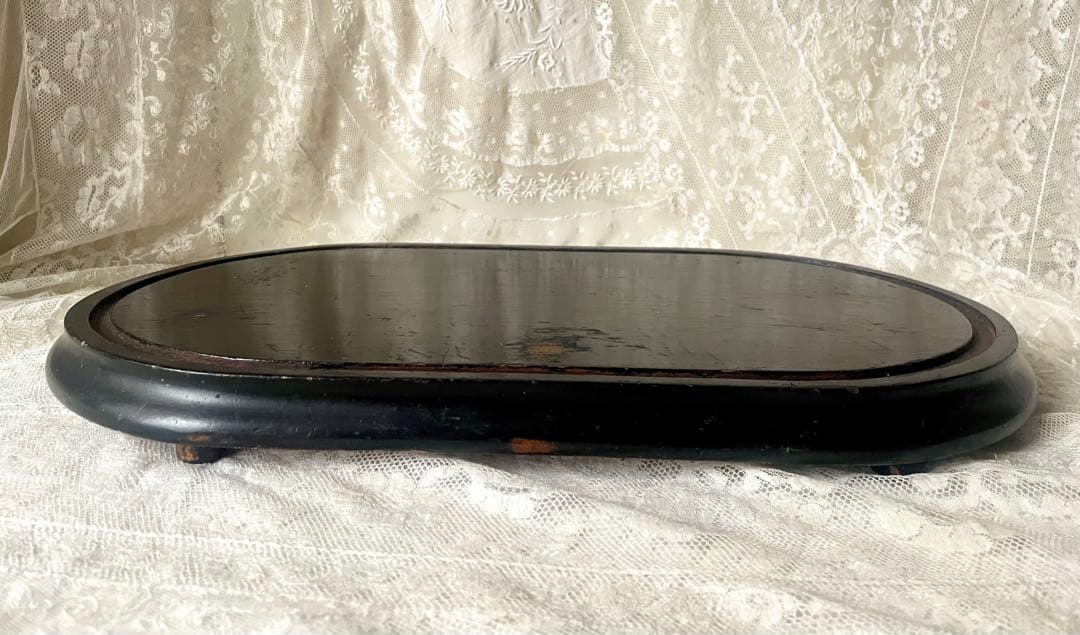 ディスプレイ台 ガラスドーム台座ナポレオン三世 ブラック フランスアンティーク