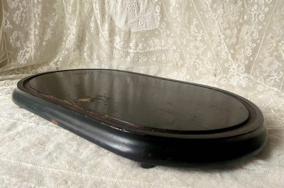 ディスプレイ台 ガラスドーム台座ナポレオン三世 ブラック フランスアンティーク