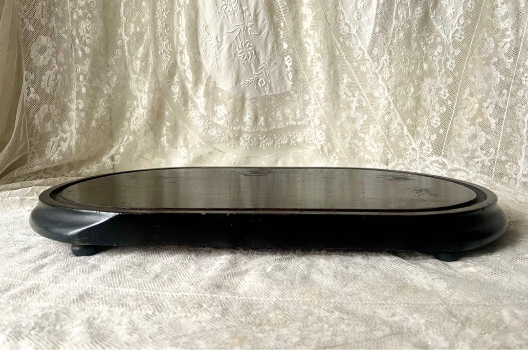 ディスプレイ台 ガラスドーム台座ナポレオン三世 ブラック フランスアンティーク