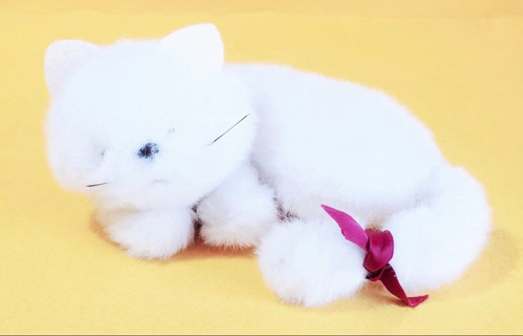 1970年代製エトワールetoileビンテージぬいぐるみ白猫ネコ昭和レトロ人形
