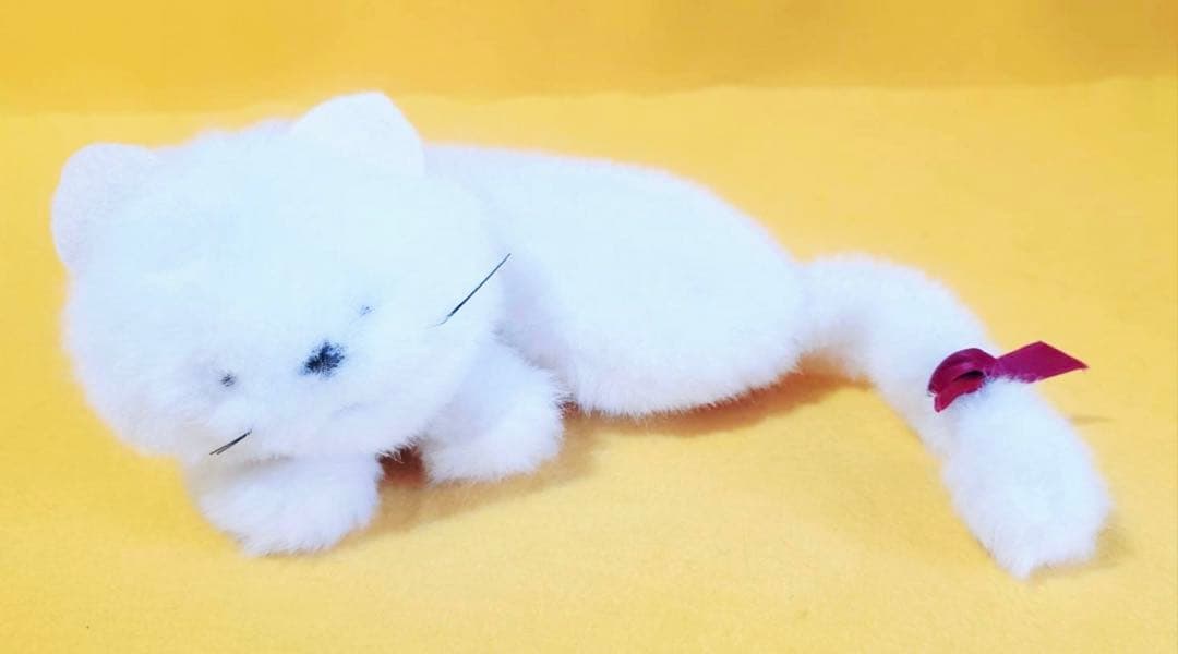 1970年代製エトワールetoileビンテージぬいぐるみ白猫ネコ昭和レトロ人形