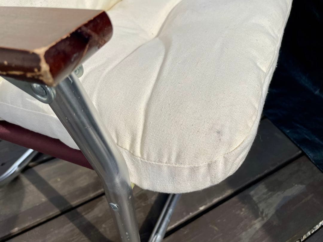 CAPTAIN STAGアルミ 背付き ローベンチとリラックスクッションカバー