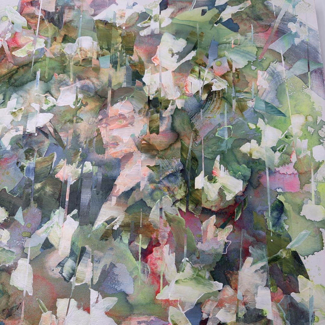 雨香　新直子　2022 アクリル　キャンパス　一点物