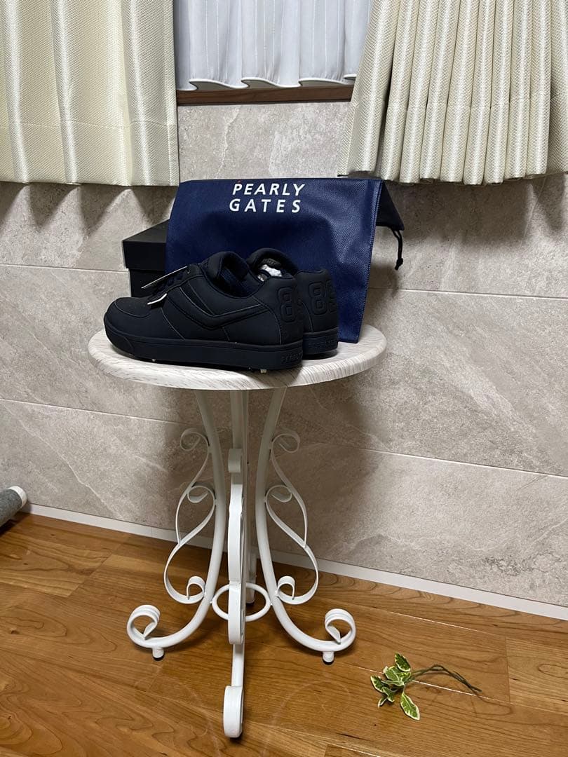 新品　タグ付きPEARLY GATES ネイビー スニーカー 23.5cm値下！