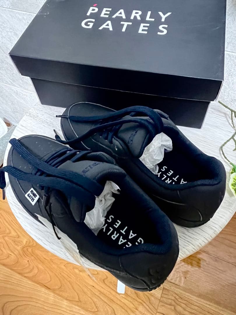 新品　タグ付きPEARLY GATES ネイビー スニーカー 23.5cm値下！