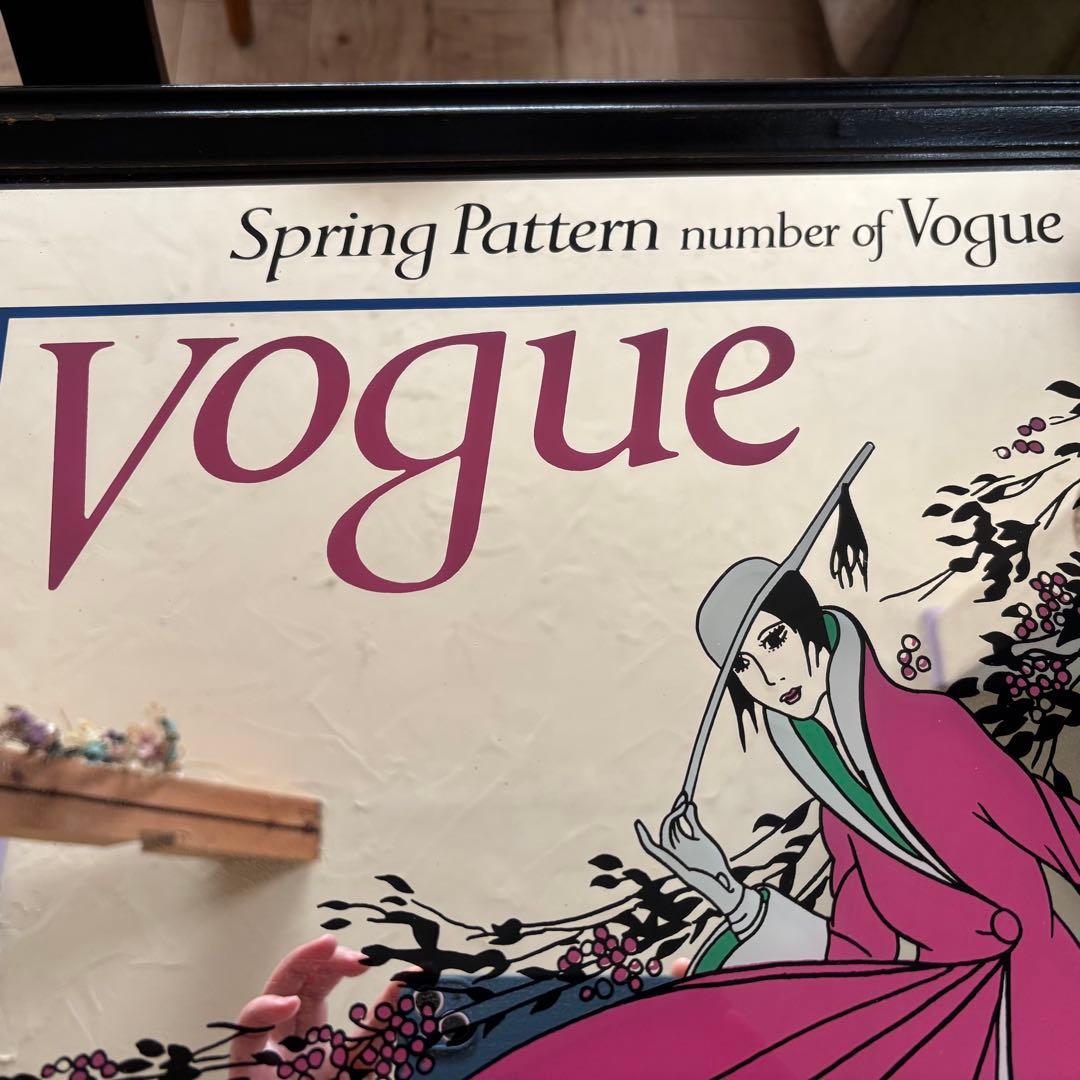 新春セール〜1/5まで！Vogue パブミラー 鏡 ヴィンテージ ウッドフレーム