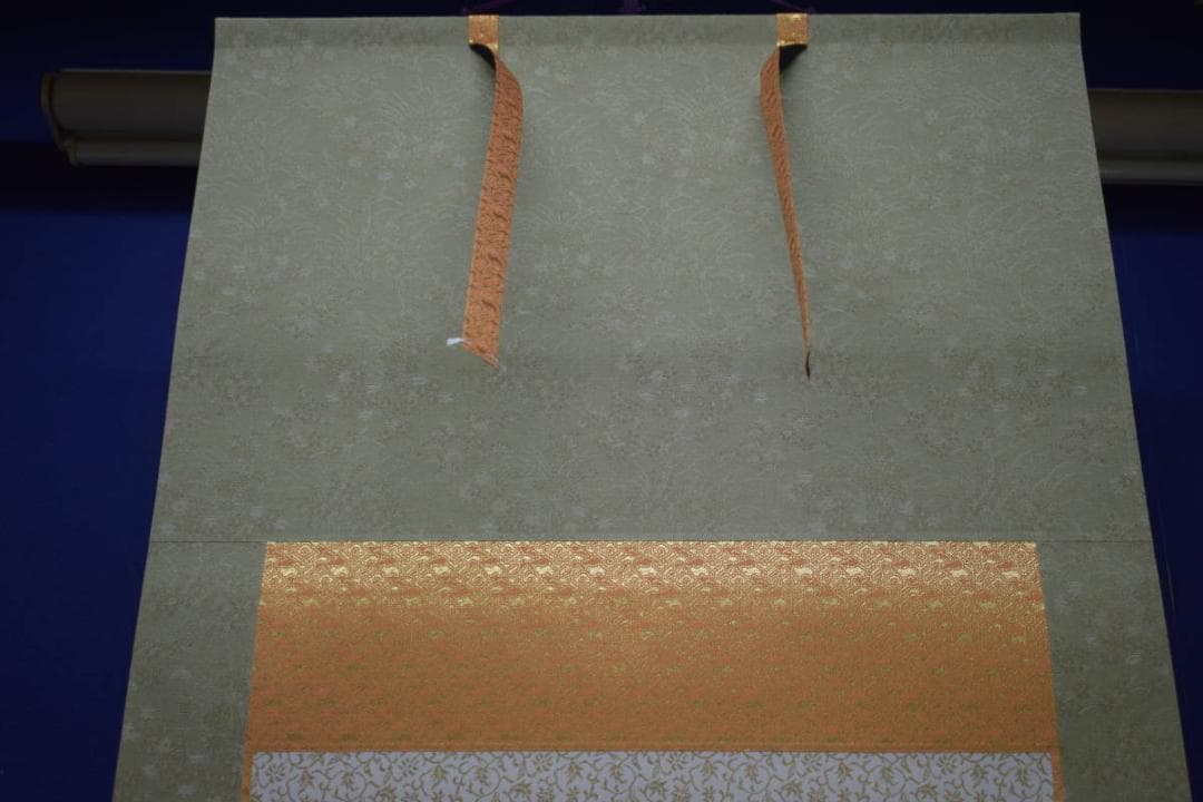 複製/清水雲峰/達磨画賛/南無/高精細巧芸/桐共箱付/布袋屋掛軸HJ-15