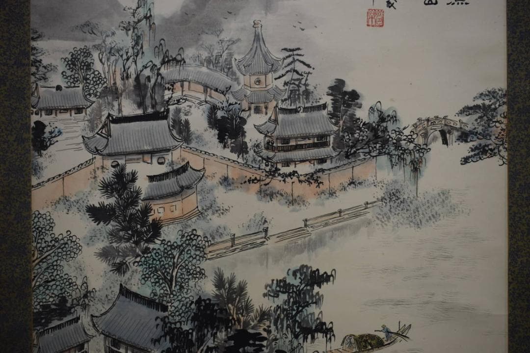 不詳/作者不詳/古寒山寺図/大幅/布袋屋掛軸HF-705