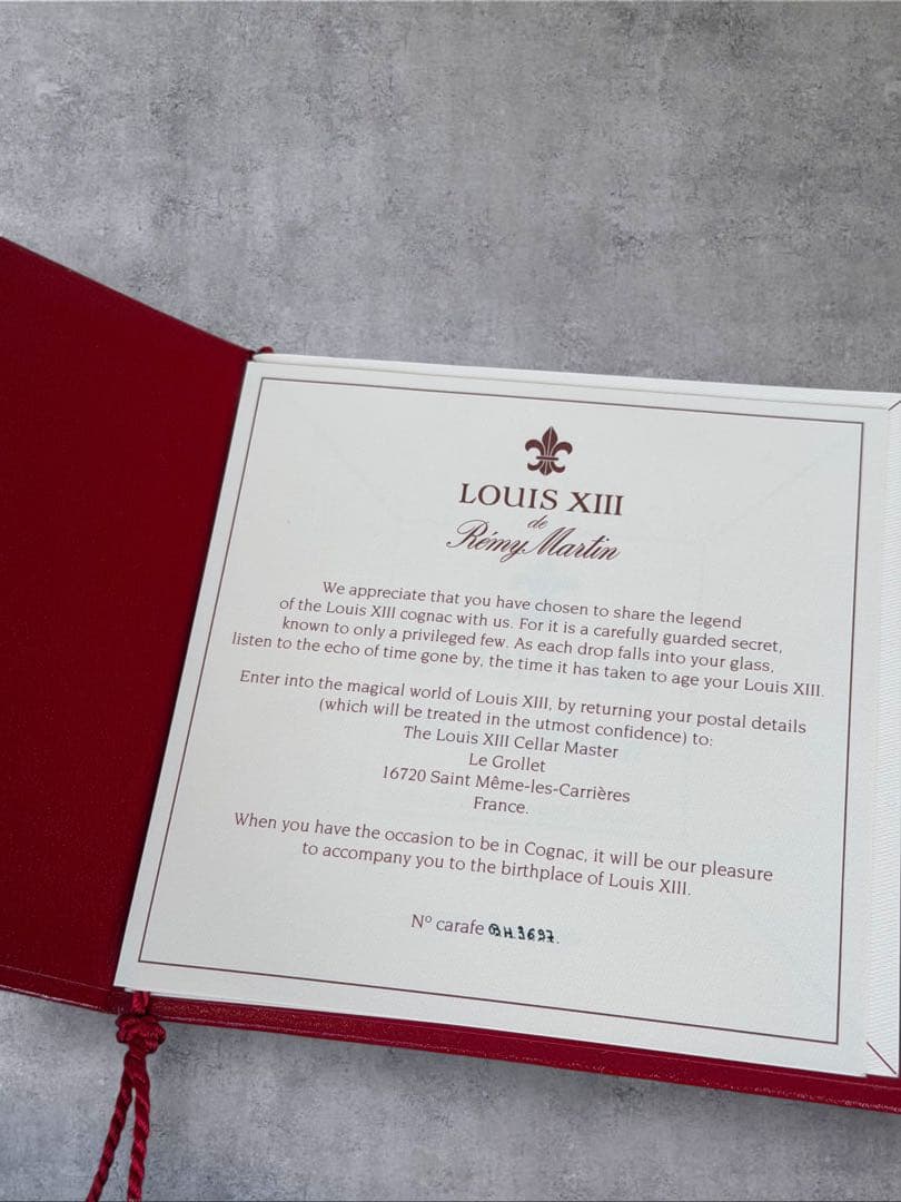 【極美品・バカラ社製】レミーマルタン ルイ13世 空瓶＆専用ボックスセット