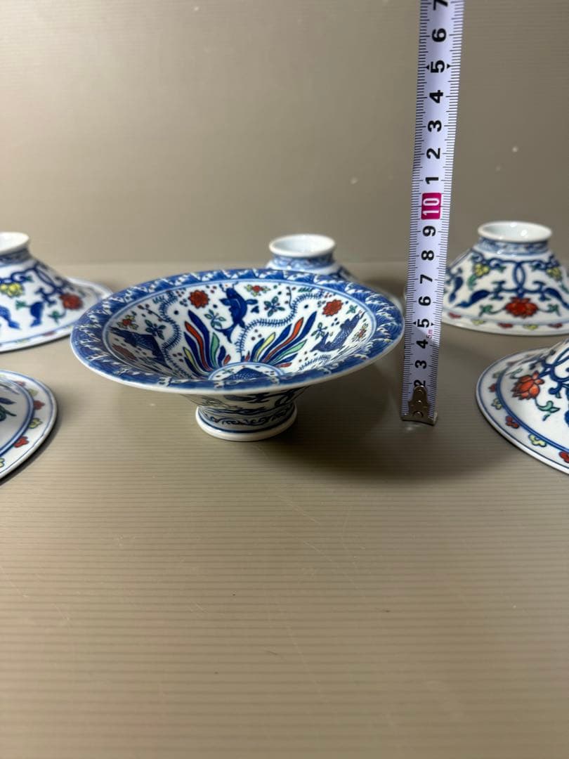 2368  中国骨董　大明萬暦年製銘4客　大明嘉靖年製銘2客　鯉文　鉢　合計6客