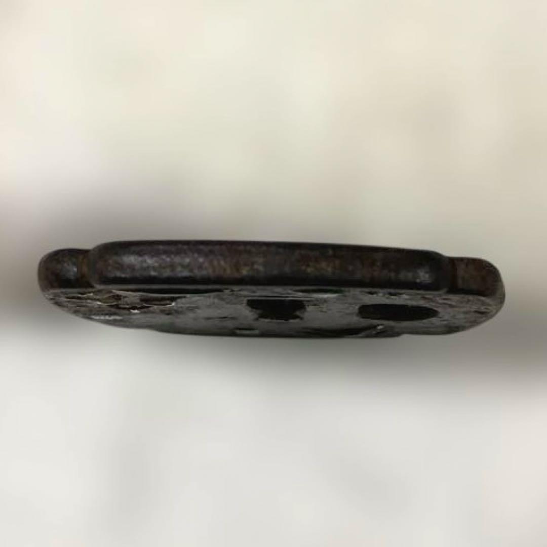 B-61 鍔　三名合作　在銘　武具　刀装具　日本　骨董品　時代物　美術品　工芸品