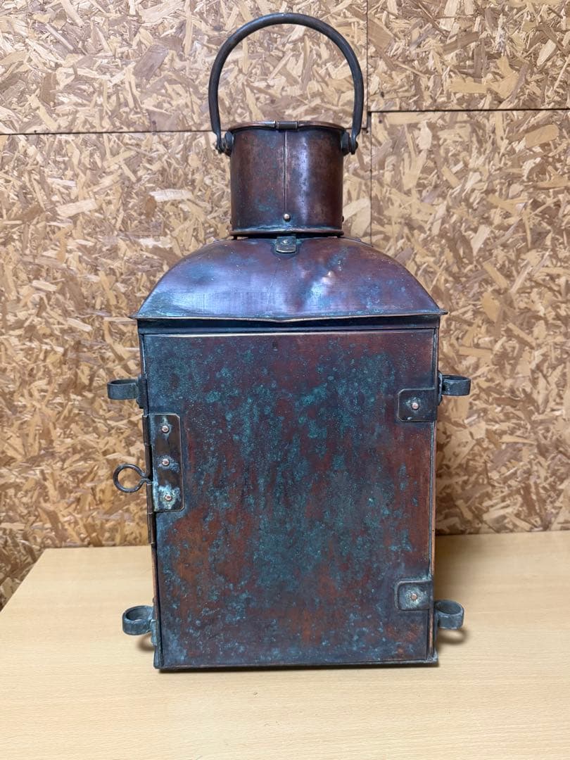 日本船燈株式会社　赤緑　インテリア　ランタン　アンティーク　昭和13年