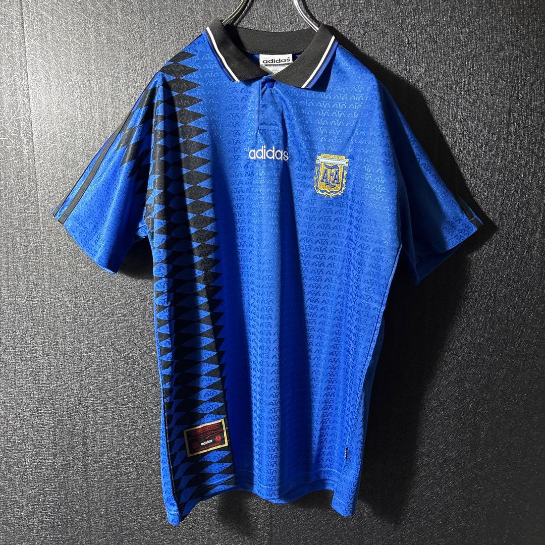 【★アルゼンチン代表】 adidas 古着 サッカー 94年 ユニフォーム XL