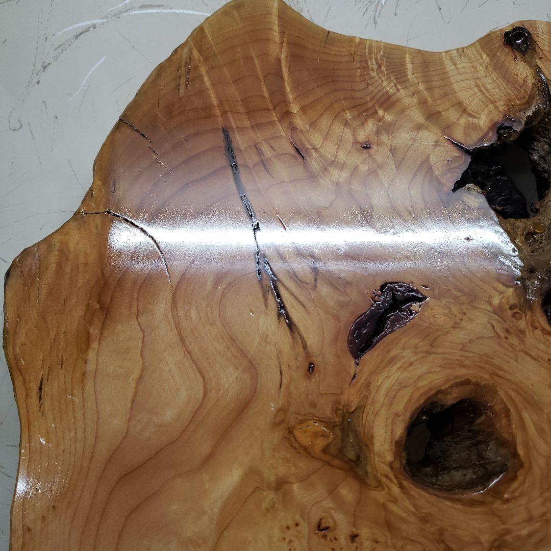 蔵出し特価　花梨こぶ玉杢敷台 約68×45×5cm　無垢材