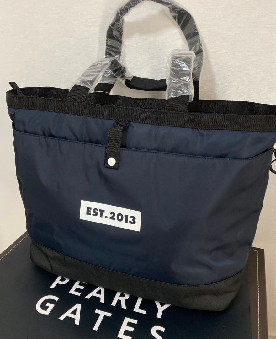 新品 パーリーゲイツ ジャックバニー トートバッグ 紺 男女兼用モデル