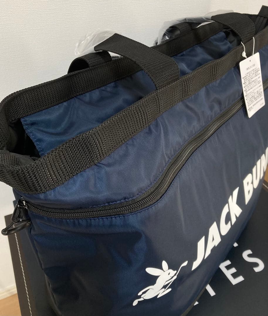 新品 パーリーゲイツ ジャックバニー トートバッグ 紺 男女兼用モデル