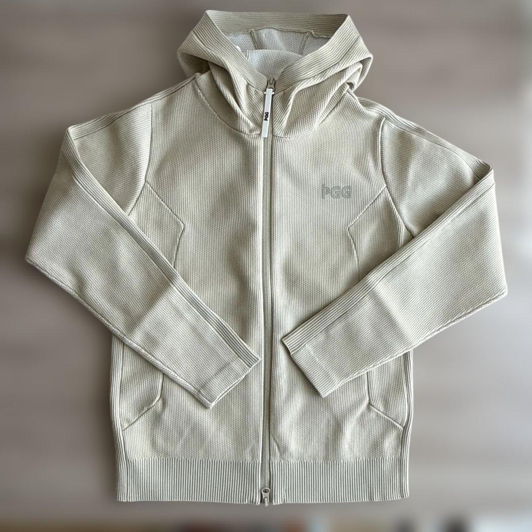 パーリーゲイツBy PGG ベージュ フルジップフードジャケット