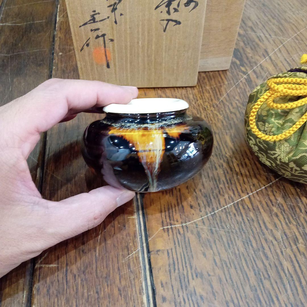 茶道具 大海茶入 金泊 定一 大海 茶道 購入価格28600円