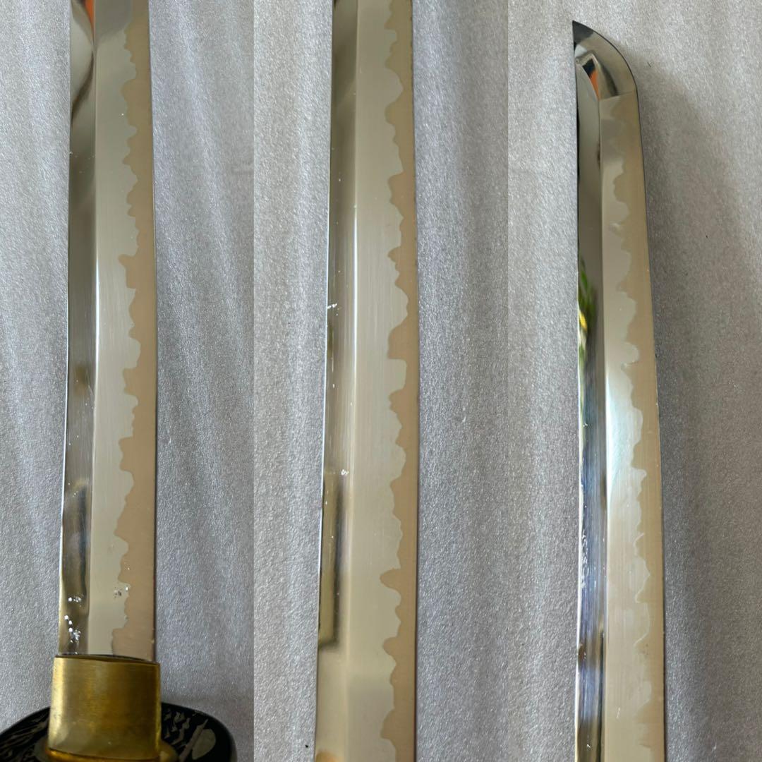 模造刀 打刀 脇差 2点セット 黑茶鞘 鞘付き長さ約71/104cm 26A30