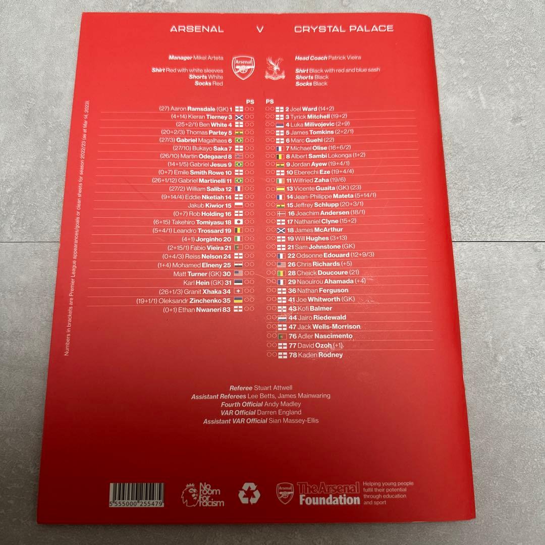 【現地購入品】冨安健洋直筆サイン入りアーセナルユニフォーム➕マッチデイプログラム