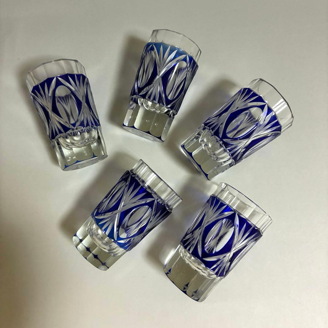 昭和初期　切子のショットグラス　　　和ガラス