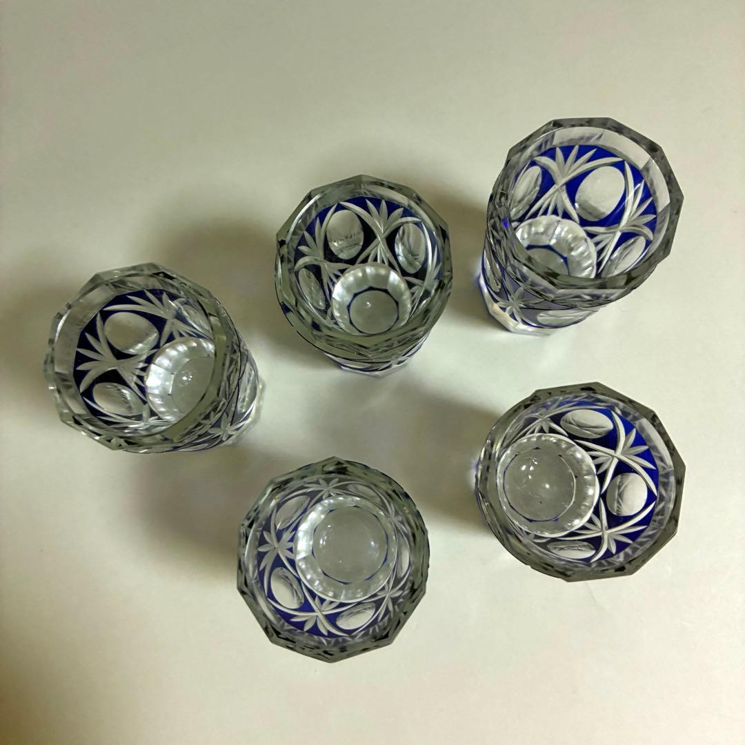 昭和初期　切子のショットグラス　　　和ガラス