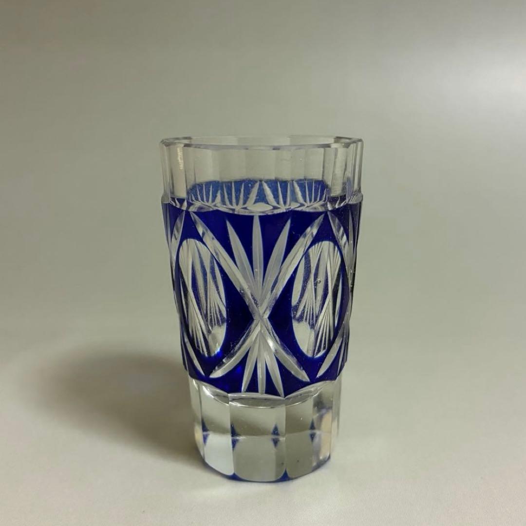 昭和初期　切子のショットグラス　　　和ガラス