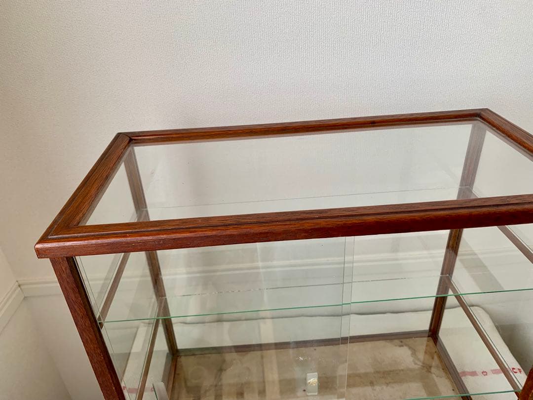 イギリスアンティーク　ガラスショーケース　ヴィンテージ　手渡しのみ　★発送不可