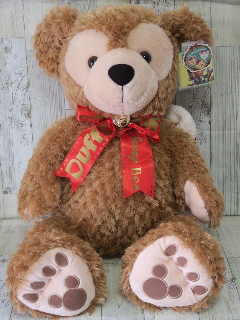 【厳選】タグ付き　クリスマス限定品　ダッフィー　ぬいぐるみＭ　東京ディズニーシー