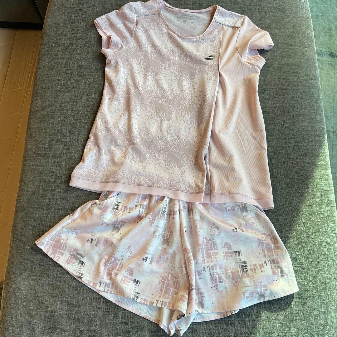 BabolaTピンク Tシャツ キュロット セット