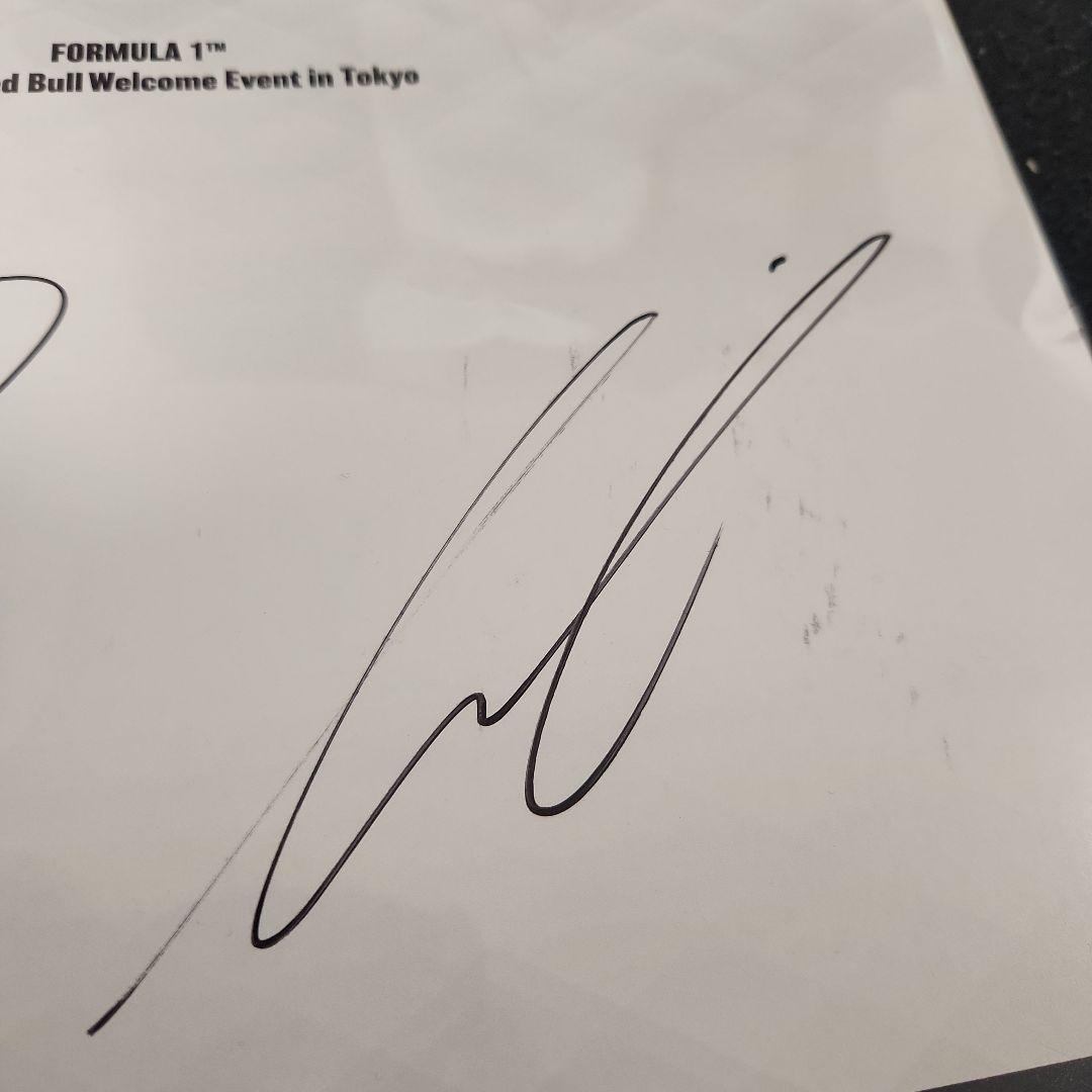 角田裕毅　マックスフェルスタッペン　ペレス　ローソン　サイン　F1　直筆