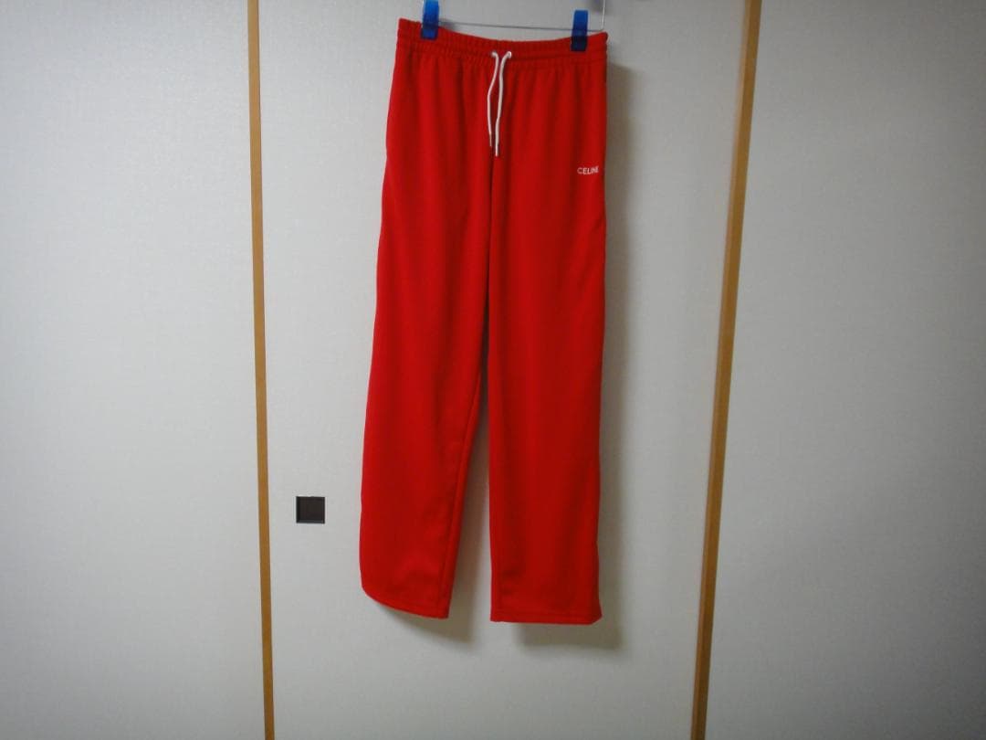 新品 CELINE セリーヌ レッド ジャージ ジョガー スウェットパンツ