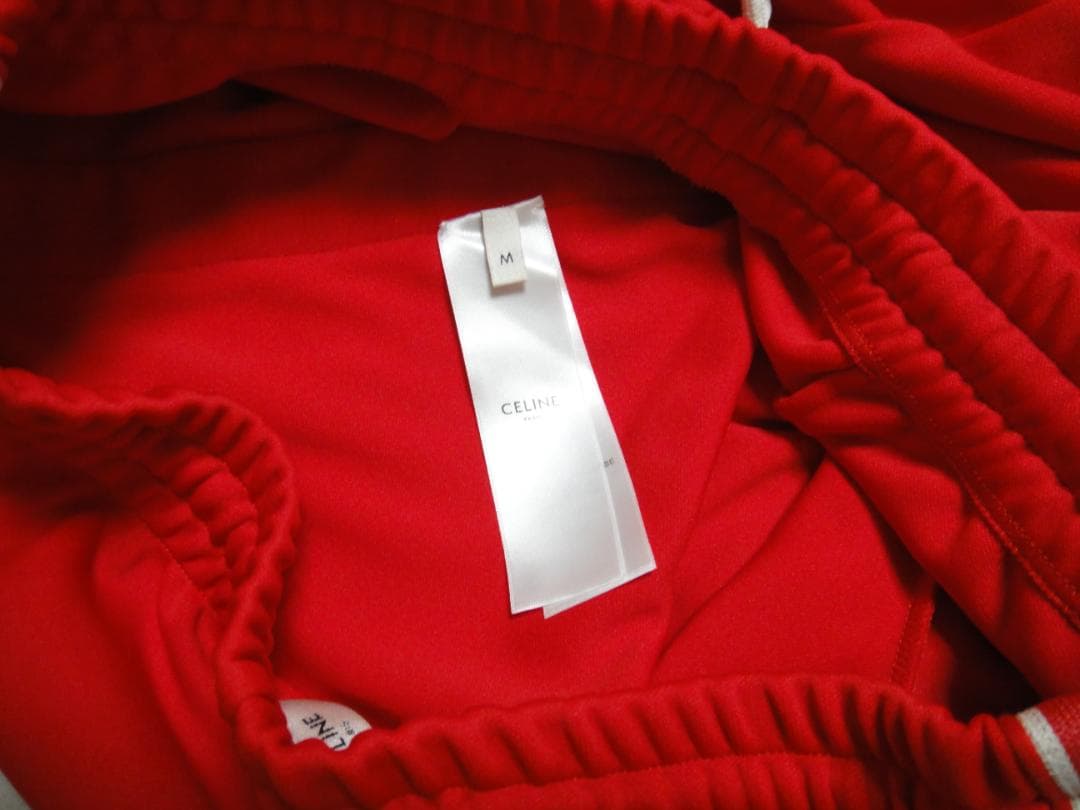 新品 CELINE セリーヌ レッド ジャージ ジョガー スウェットパンツ