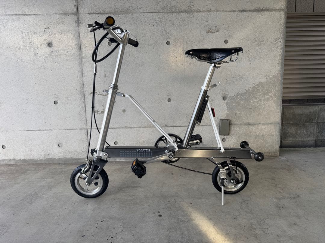 Carry Me キャリーミー 折畳み自転車 グレーメタリック ブルックスサドル