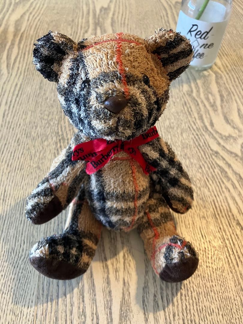 Burberrysチェック　テディベア パイル地 ぬいぐるみ