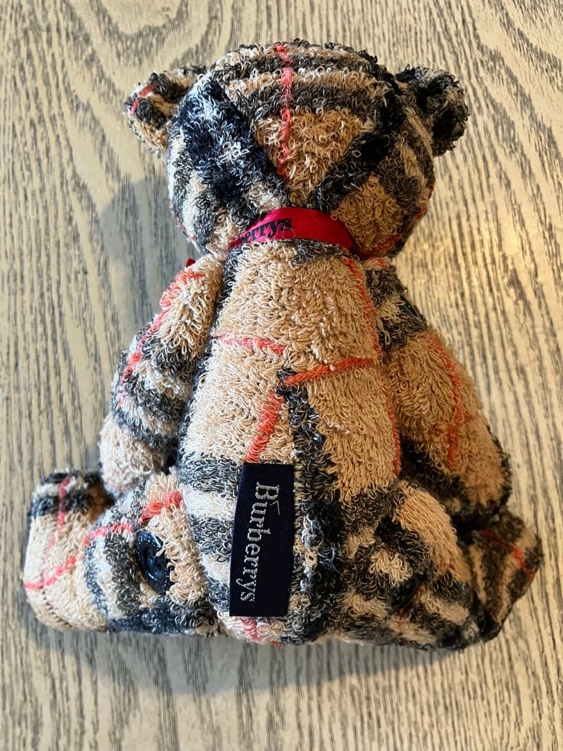 Burberrysチェック　テディベア パイル地 ぬいぐるみ