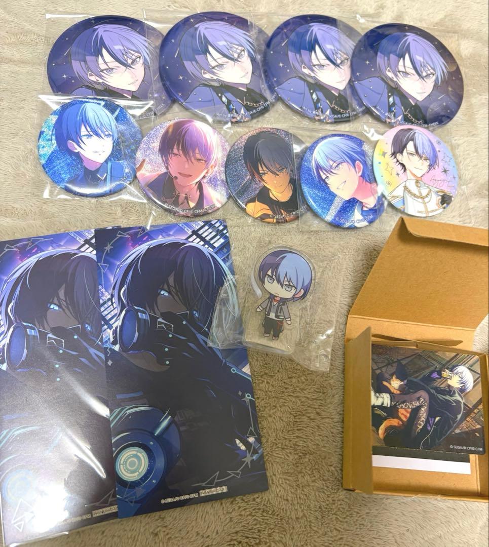 青柳冬弥　まとめ売り　缶バッジ　色紙　アクリルスタンド