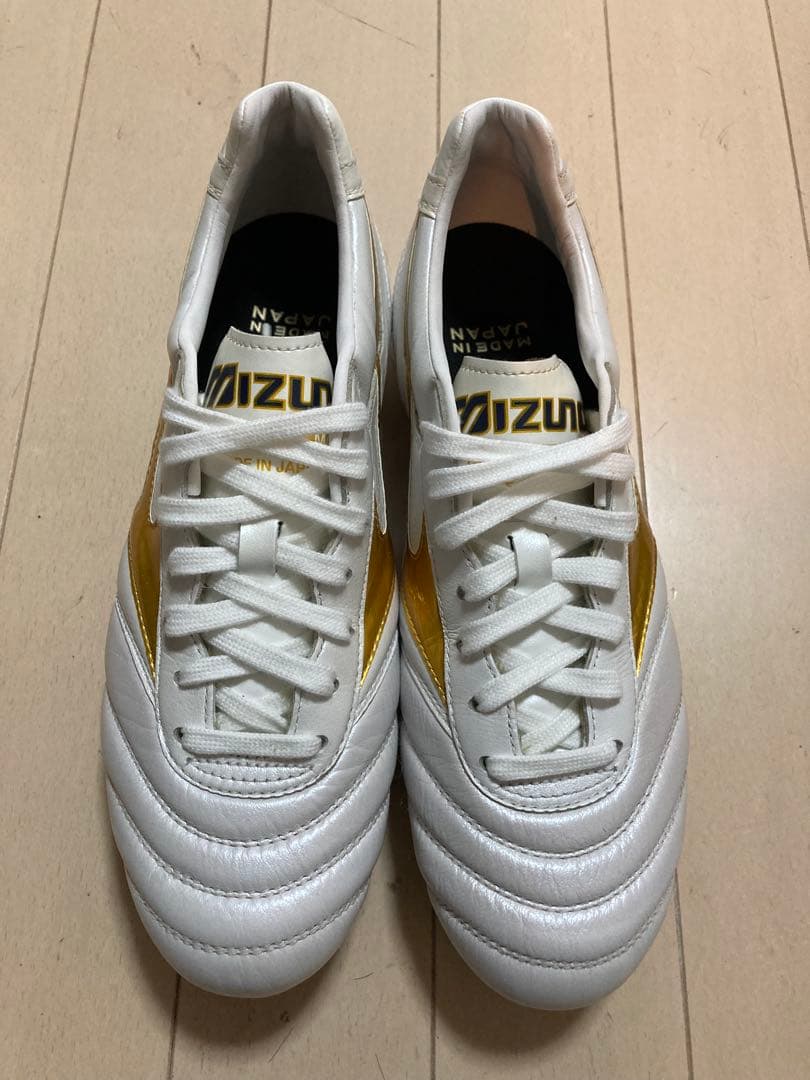 【25.0cm】モレリアII ホワイト×ゴールド