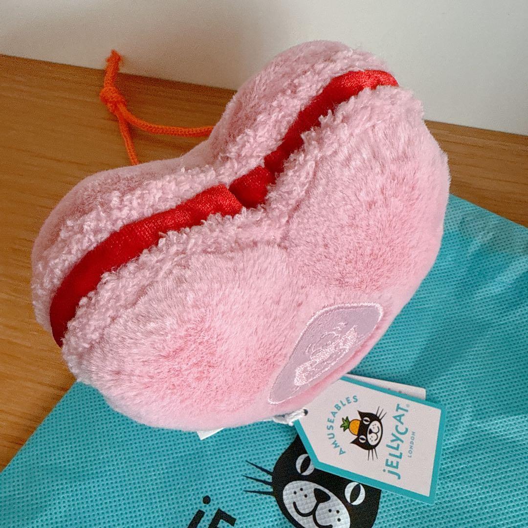 ジェリーキャット　ハートマカロンぬいぐるみ ピンク　デザート　バレンタイン　新品