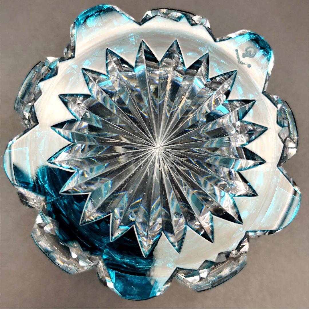 超希少品☆黒川昭男 江戸切子 棗 蓋物 茶道具 （切子、江戸切子、薩摩切子）