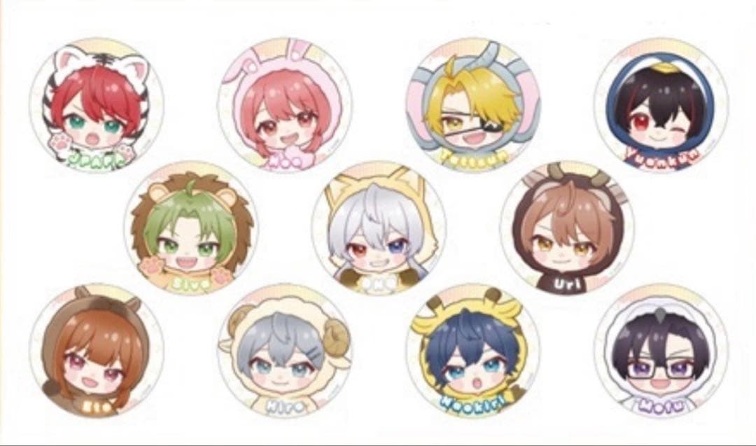 カラフルピーチ　東武動物公園　トレーディング　ミニキャラ 缶バッジ　ミニキャラ