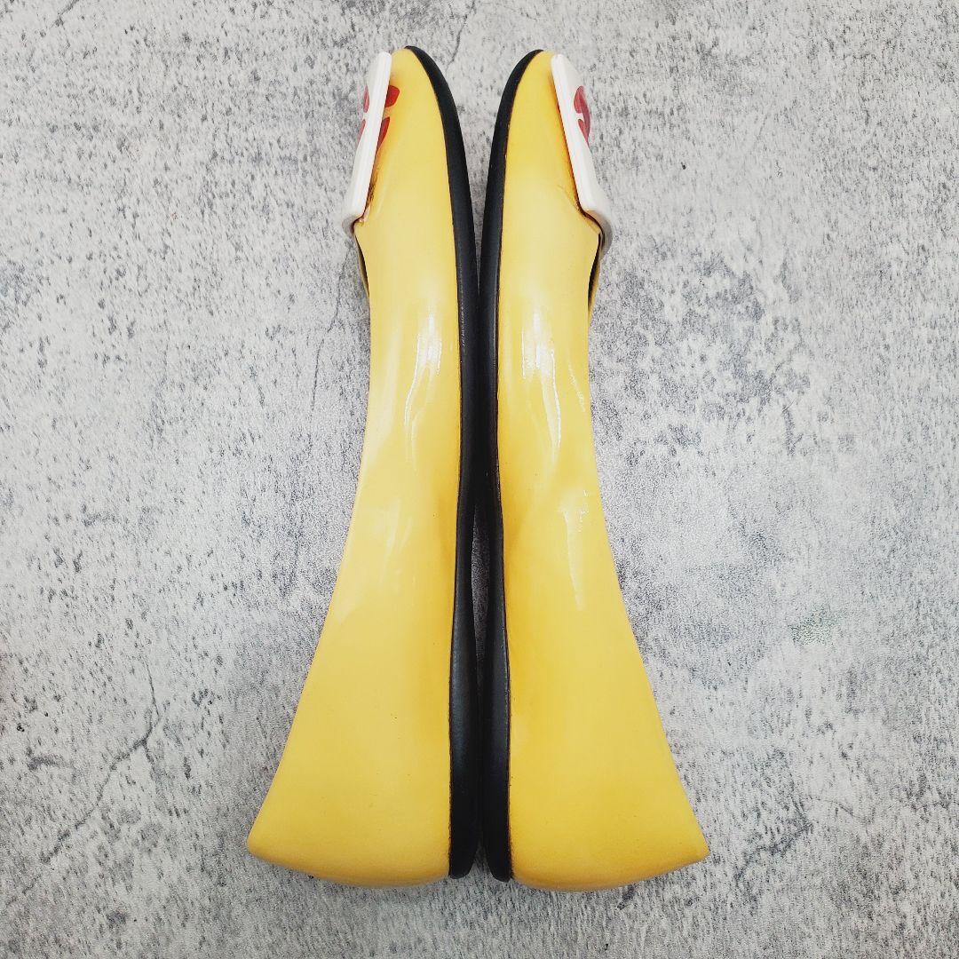 ✨ロジェヴィヴィエ✨リップモチーフ フラットシューズ 37 イエロー パテント