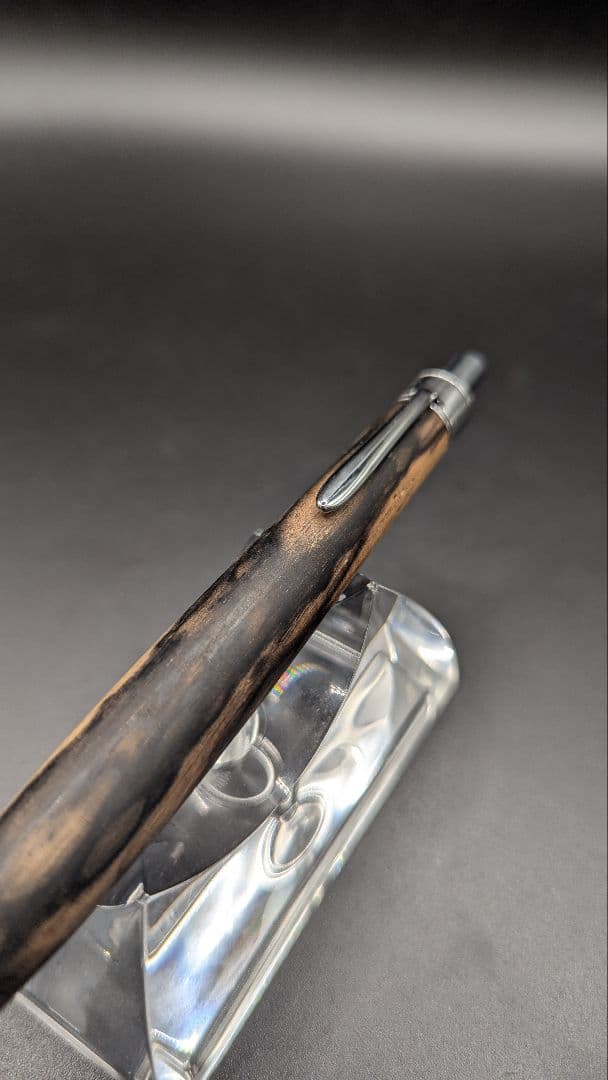 151ペン工房翌檜　黒柿　半孔雀杢　木軸シャーペン　木軸ボールペン　銘木　木材